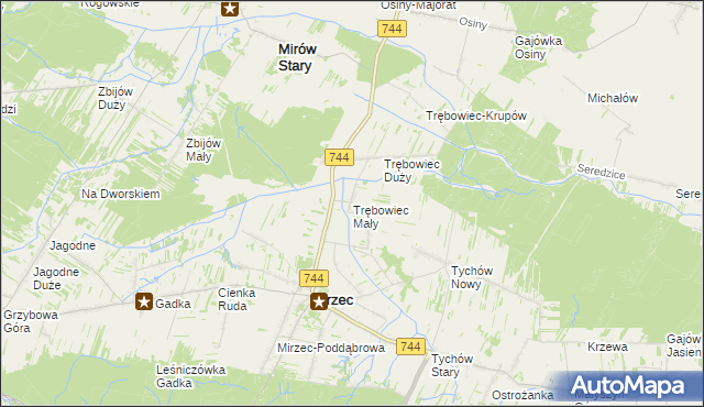 mapa Trębowiec Mały, Trębowiec Mały na mapie Targeo