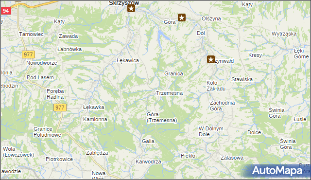mapa Trzemesna, Trzemesna na mapie Targeo