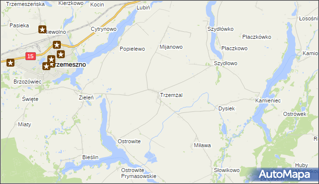mapa Trzemżal, Trzemżal na mapie Targeo