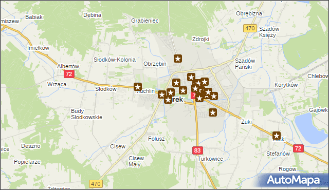 mapa Turka, Turek na mapie Targeo