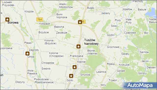mapa Tuszów Mały, Tuszów Mały na mapie Targeo