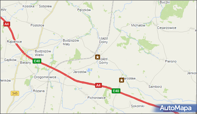 mapa Ujazd Górny, Ujazd Górny na mapie Targeo