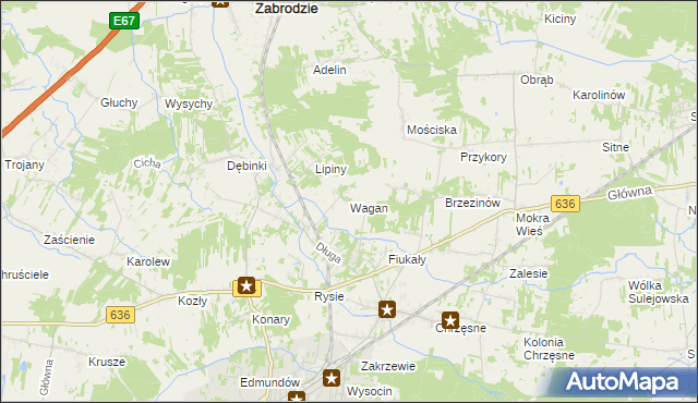 mapa Wagan, Wagan na mapie Targeo