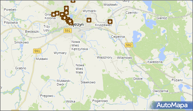 mapa Wajsznory, Wajsznory na mapie Targeo