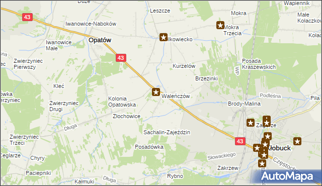 mapa Waleńczów, Waleńczów na mapie Targeo