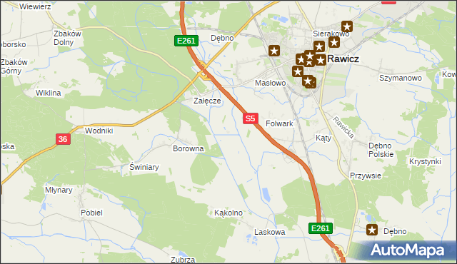 mapa Warszewko, Warszewko na mapie Targeo