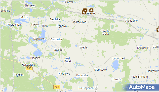 mapa Wętfie, Wętfie na mapie Targeo