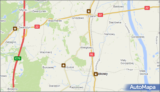 mapa Wielgłowy, Wielgłowy na mapie Targeo