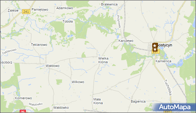 mapa Wielka Klonia, Wielka Klonia na mapie Targeo