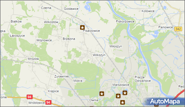 mapa Wilkszyn, Wilkszyn na mapie Targeo