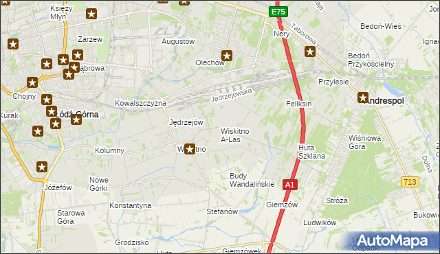 mapa Wiskitno A-Las, Wiskitno A-Las na mapie Targeo