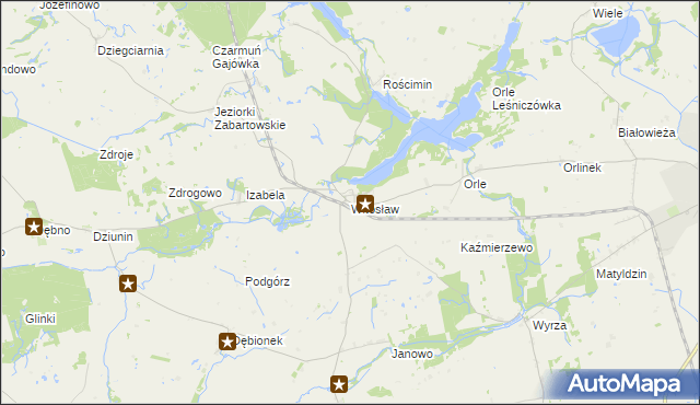 mapa Witosław gmina Mrocza, Witosław gmina Mrocza na mapie Targeo