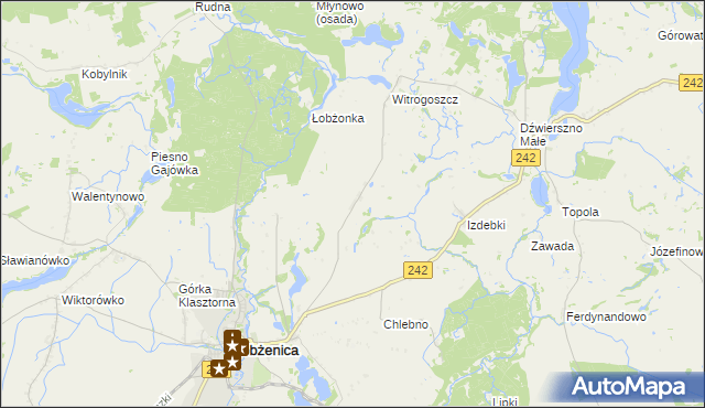 mapa Witrogoszcz-Osada, Witrogoszcz-Osada na mapie Targeo