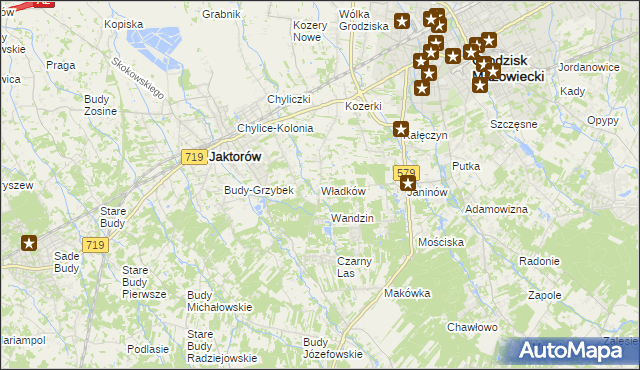 mapa Władków, Władków na mapie Targeo