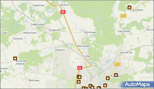 mapa Włynkówko, Włynkówko na mapie Targeo