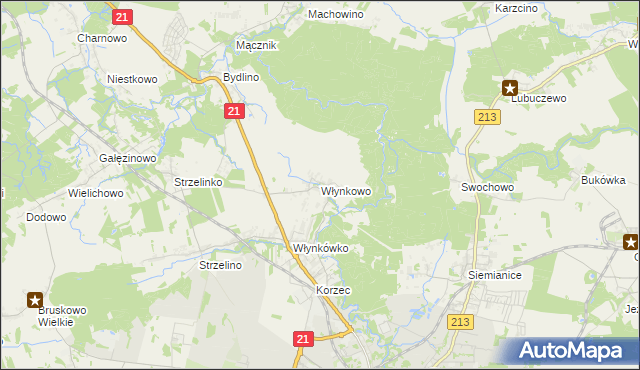 mapa Włynkowo, Włynkowo na mapie Targeo