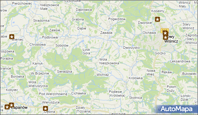 mapa Wola Nieszkowska, Wola Nieszkowska na mapie Targeo