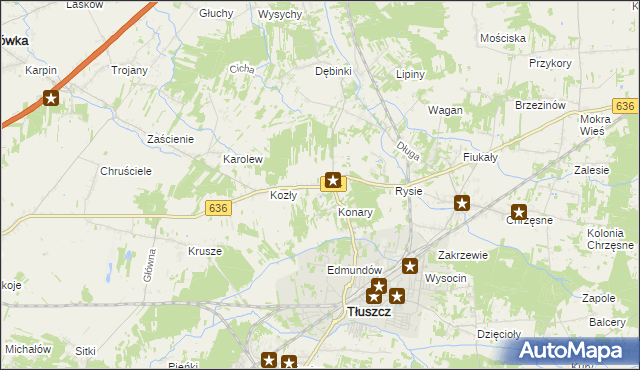 mapa Wólka Kozłowska, Wólka Kozłowska na mapie Targeo