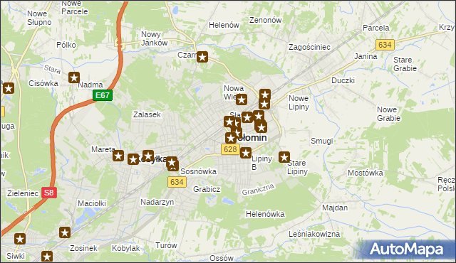 mapa Wołomin, Wołomin na mapie Targeo