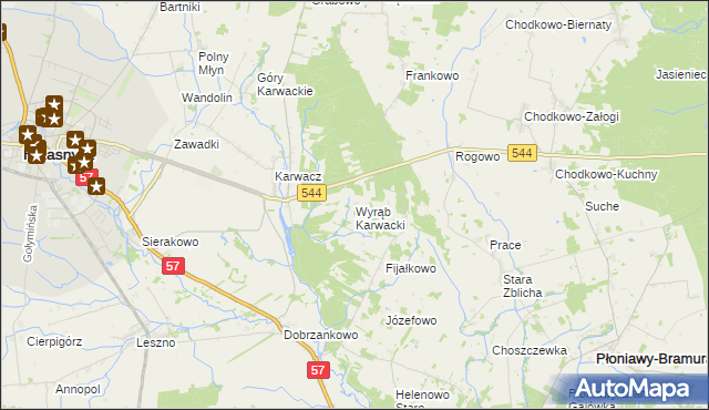 mapa Wyrąb Karwacki, Wyrąb Karwacki na mapie Targeo