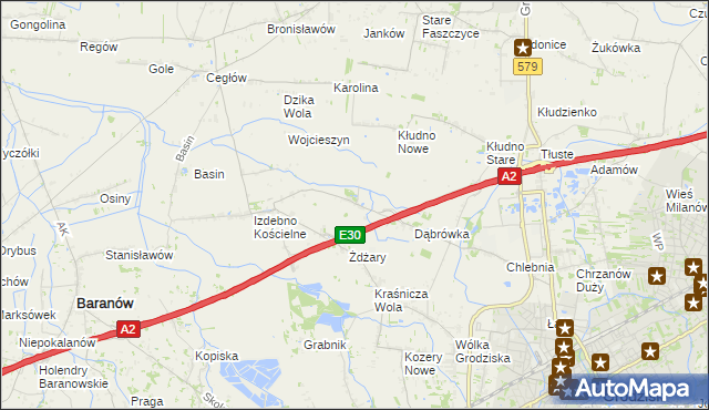 mapa Zabłotnia, Zabłotnia na mapie Targeo