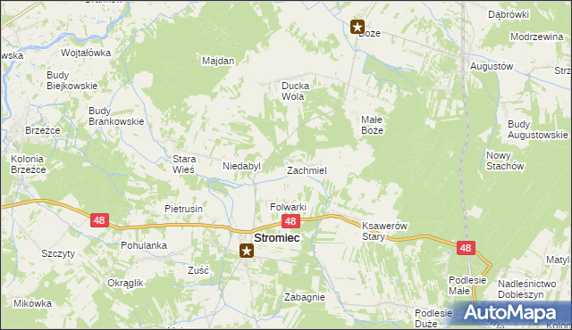 mapa Zachmiel, Zachmiel na mapie Targeo