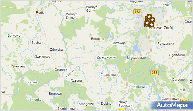 mapa Zajączkówko, Zajączkówko na mapie Targeo