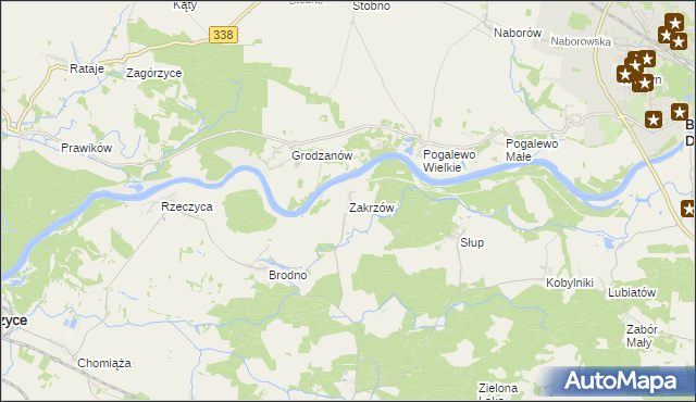 mapa Zakrzów gmina Środa Śląska, Zakrzów gmina Środa Śląska na mapie Targeo