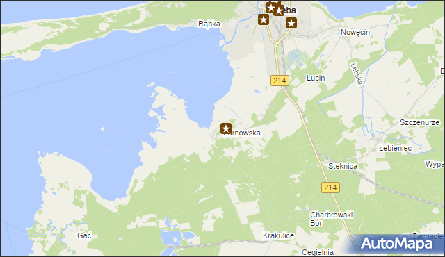 mapa Żarnowska, Żarnowska na mapie Targeo