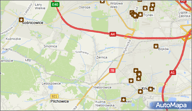 mapa Żernica, Żernica na mapie Targeo