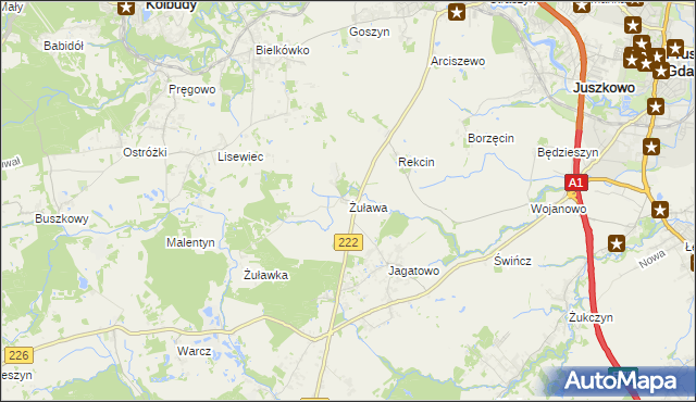 mapa Żuława, Żuława na mapie Targeo