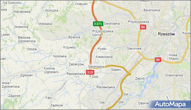 mapa Kielanówka, Kielanówka na mapie Targeo