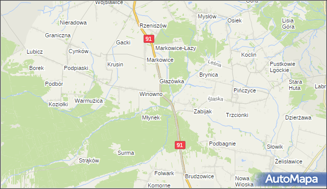 mapa Leśniczówka Winowno, Leśniczówka Winowno na mapie Targeo