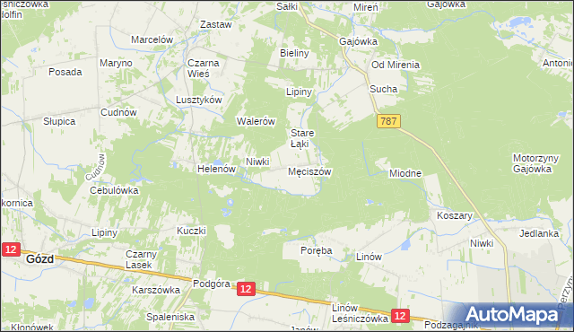 mapa Męciszów, Męciszów na mapie Targeo