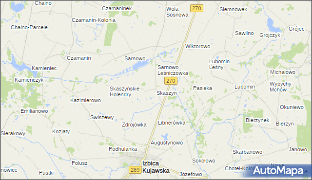 mapa Skaszyn, Skaszyn na mapie Targeo