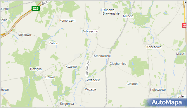 mapa Słonowiczki, Słonowiczki na mapie Targeo