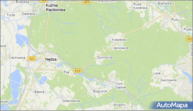 mapa Szymocice, Szymocice na mapie Targeo