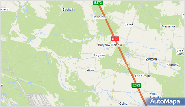 mapa Borysów, Borysów na mapie Targeo