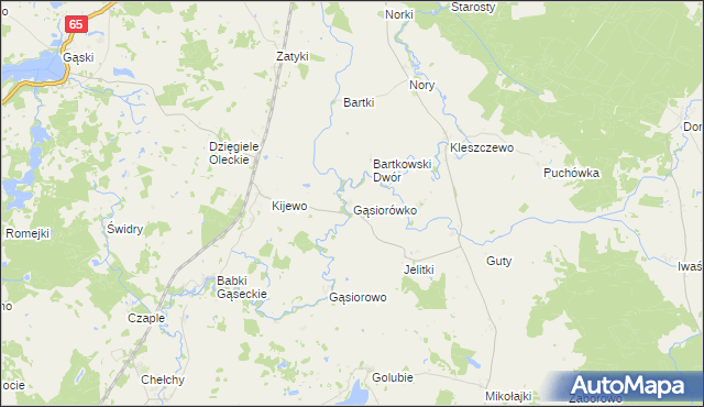 mapa Gąsiorówko, Gąsiorówko na mapie Targeo