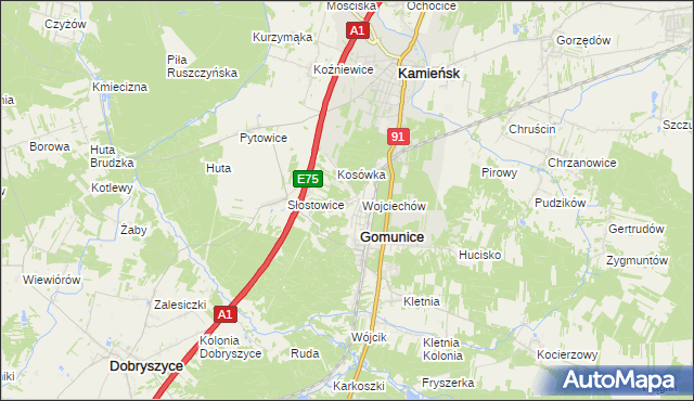 mapa Paciorkowizna, Paciorkowizna na mapie Targeo