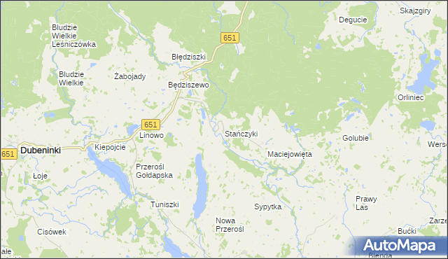 mapa Stańczyki, Stańczyki na mapie Targeo