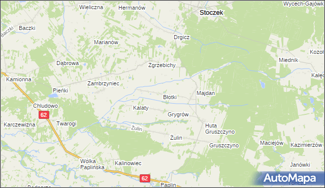 mapa Błotki, Błotki na mapie Targeo