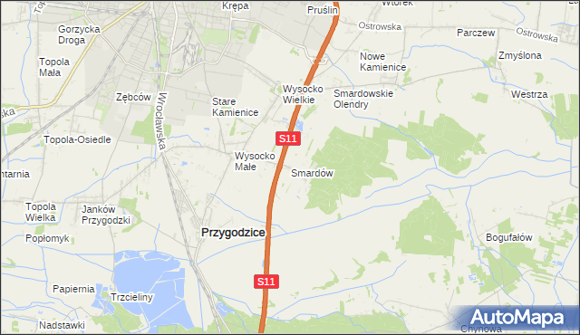 mapa Smardów, Smardów na mapie Targeo