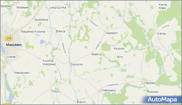 mapa Wałkno, Wałkno na mapie Targeo