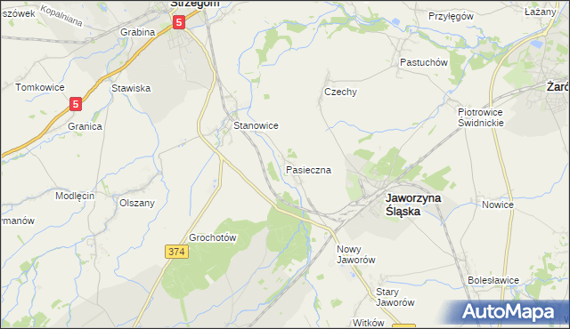 mapa Pasieczna, Pasieczna na mapie Targeo