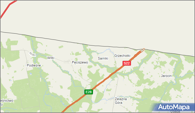 mapa Sarniki, Sarniki na mapie Targeo