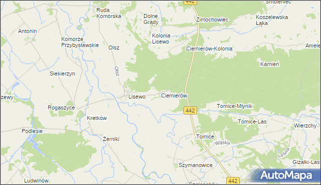 mapa Ciemierów, Ciemierów na mapie Targeo