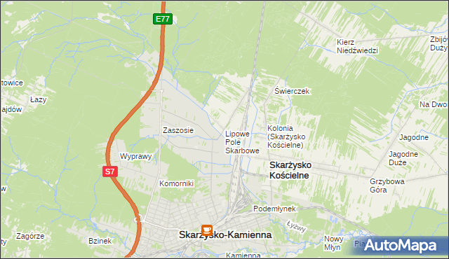 mapa Lipowe Pole Skarbowe, Lipowe Pole Skarbowe na mapie Targeo