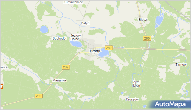 mapa Nabłoto, Nabłoto na mapie Targeo