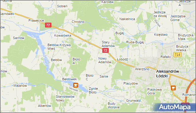 mapa Nowy Adamów, Nowy Adamów na mapie Targeo